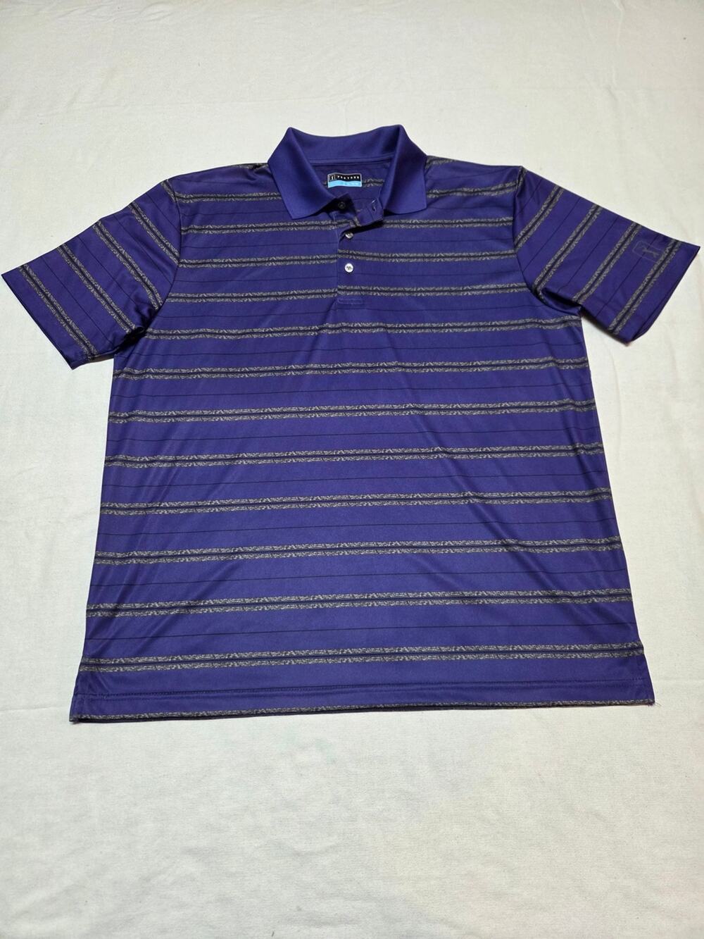 PGA Tour Men’s Purple Striped Performance Polo Size XL